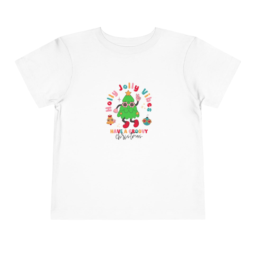 Toddler Christmas Tee - "Holly Jolly Vibes" - Fun Holiday Shirt for Kids