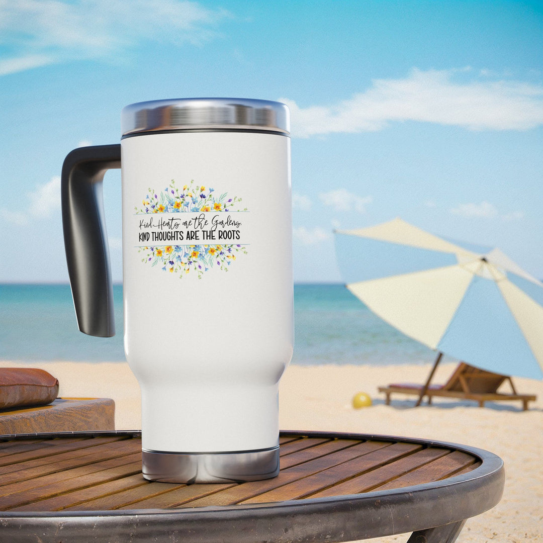 Inspirational Travel Mug - "Kind Thoughts Are the Roots" - Perfect for Gifts, Coffee Lovers, Travel, Office, and Wellness