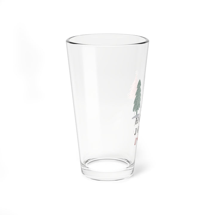 Holly Jolly Vibes Mixing Glass - 16oz Holiday Drinkware Gift for Beer Lovers - Modern Drinkware with a Festive Christmas Vibe