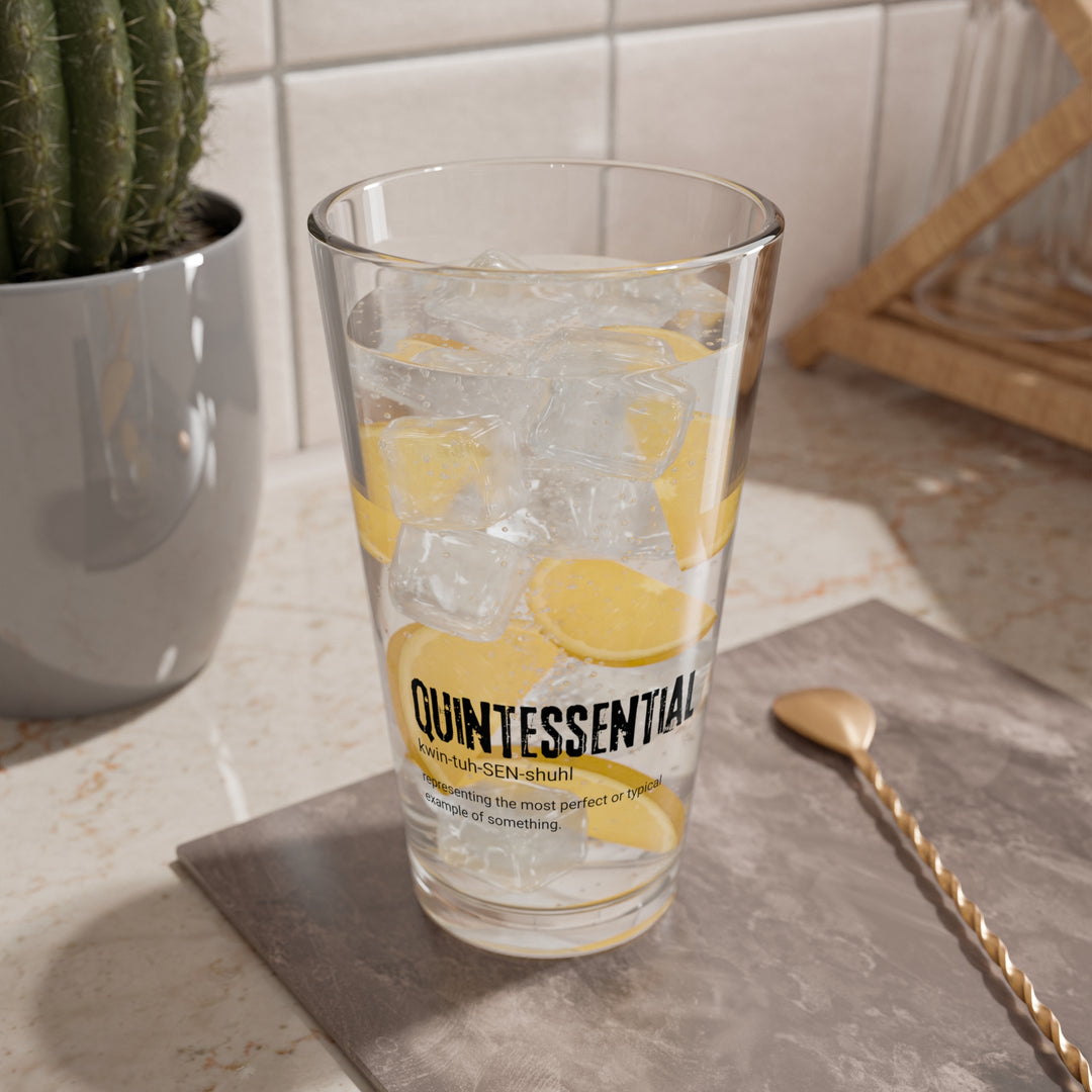 Quintessential Mixing Glass | 16oz Clear Drinkware, Perfect for Cocktails, Housewarming Gift, Barware, Customizable