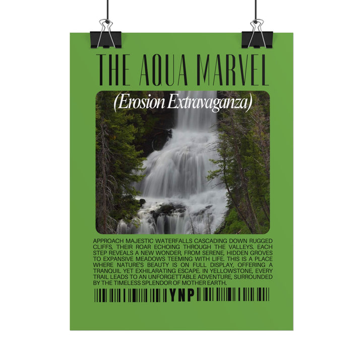 Yellowstone Aqua Marvels Rolled Poster - Scenic Land of Geothermal