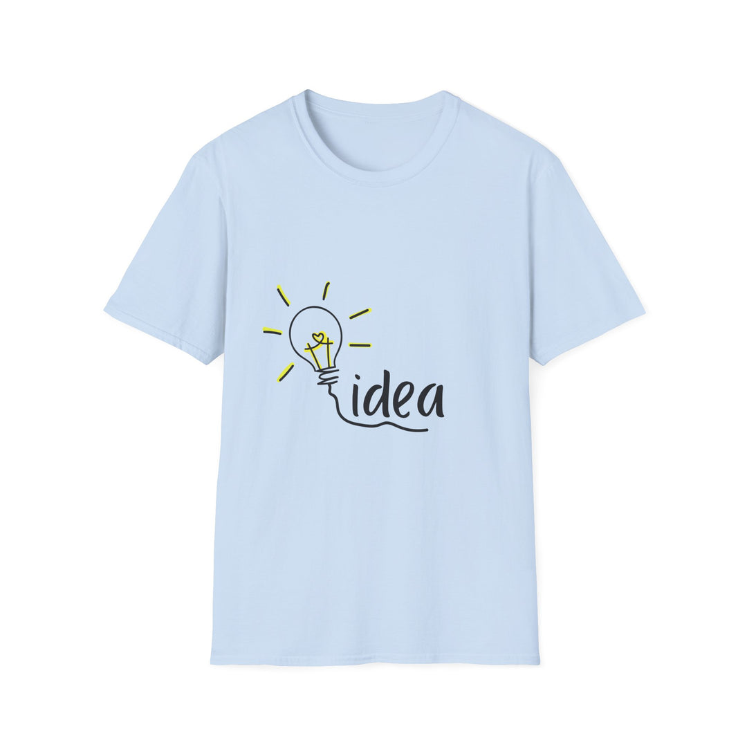 Light Bulb Idea Unisex Softstyle T-Shirt, Motivational Shirt, Gift for Creatives, Inspirational Tee, Casual Wear, Everyday Comfort