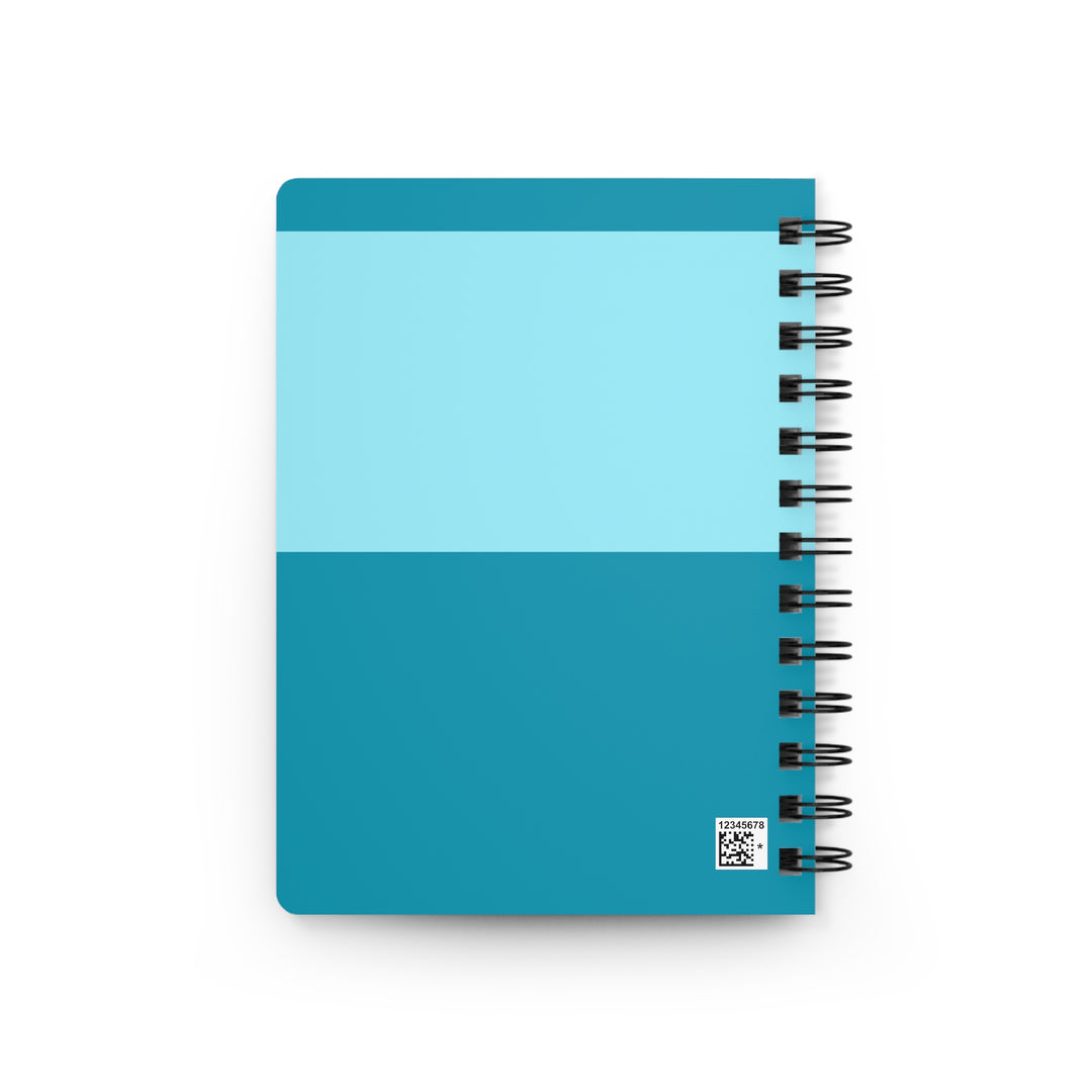 Countdown to Dorm Life - Coffee and Chaos Funny Spiral Bound Journal, Teal Blue