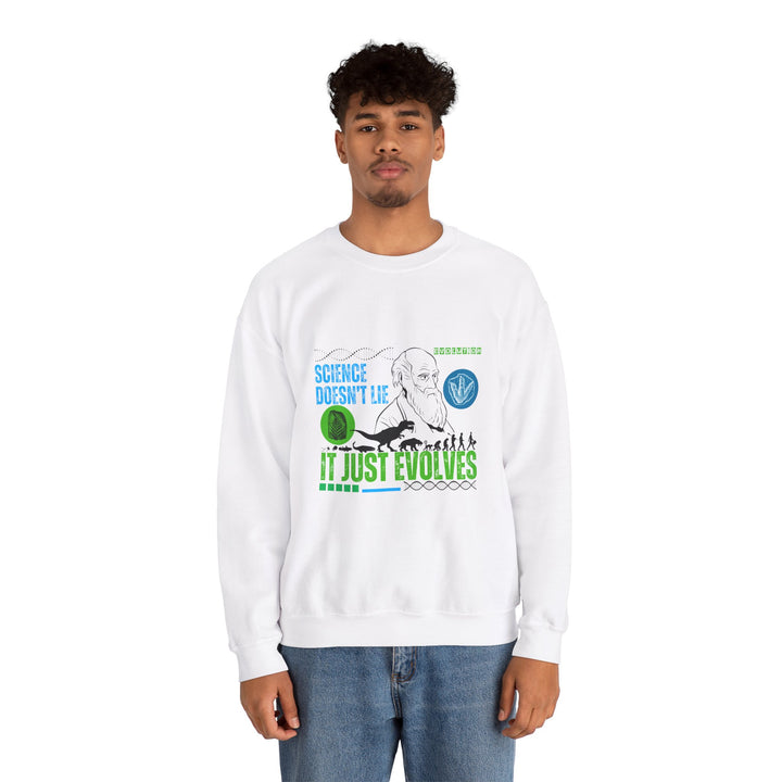 Science Evolution Sweatshirt, Unisex Crewneck, Science Lover Gift, Eco-Friendly Apparel, Perfect for Earth Day, Casual Comfort