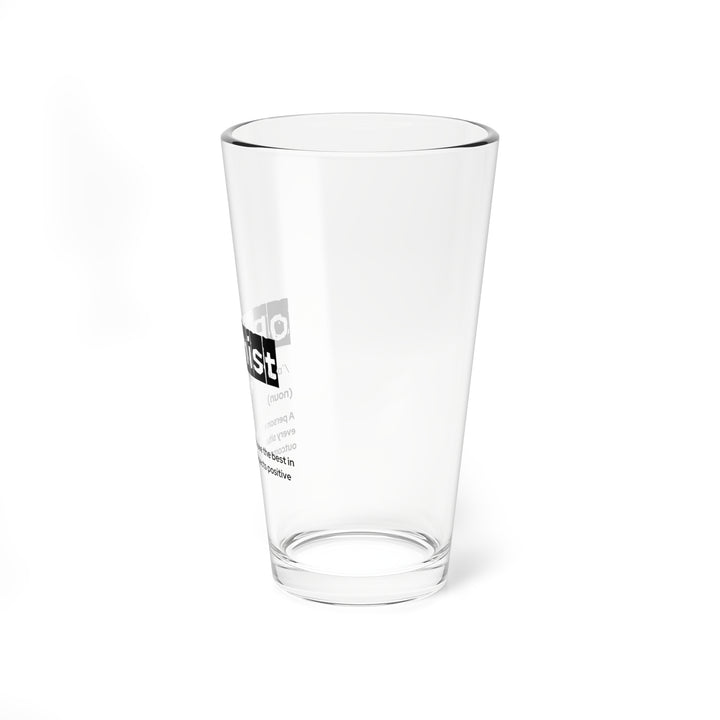 Optimist Mixing Glass | Inspirational Drinkware for Cocktail Lovers, Perfect Gift for Bartenders, Home Entertaining, Parties, Motivational