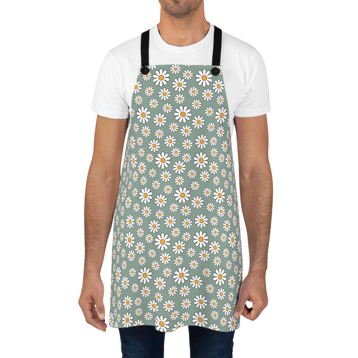 Daisy Print Kitchen Apron - Stylish Floral Cooking Gear for Home Chefs