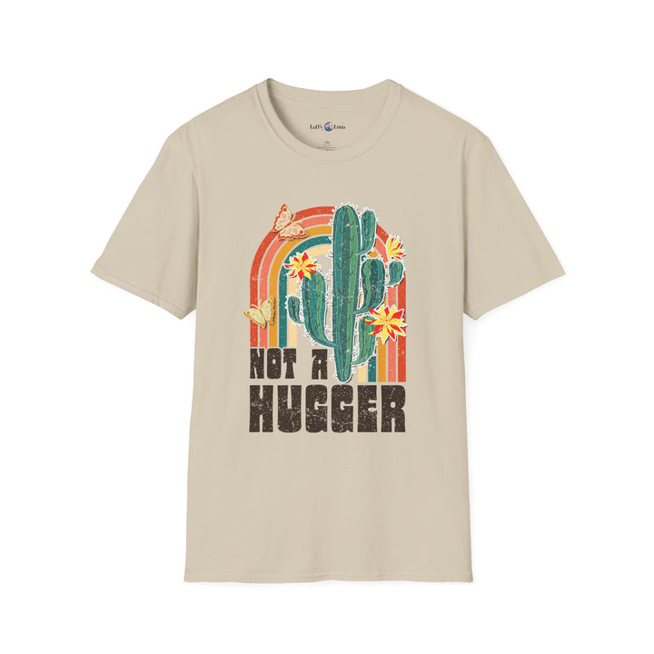 Not a Hugger Cactus Graphic T-Shirt | Fun Unisex Softstyle Tee | Perfect for Nature Lovers