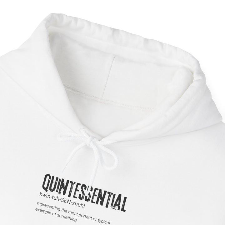 Q U I N T E S S E N T I A L Unisex Heavy Blend Hooded Sweatshirt, Cozy Hoodie for Everyday Wear, Perfect Gift for Friends, Casual