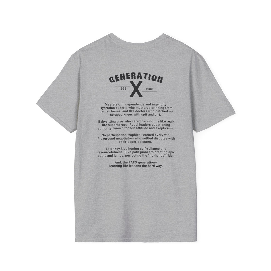 Generation X Inspired Design | Nostalgic Graphic Tee Unisex Softstyle T-Shirt