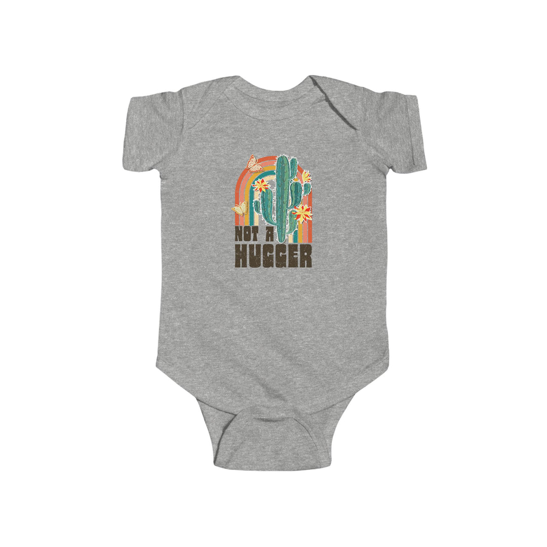 Cute Cactus Infants Bodysuit "Not a Hugger" Design for Playful Babies