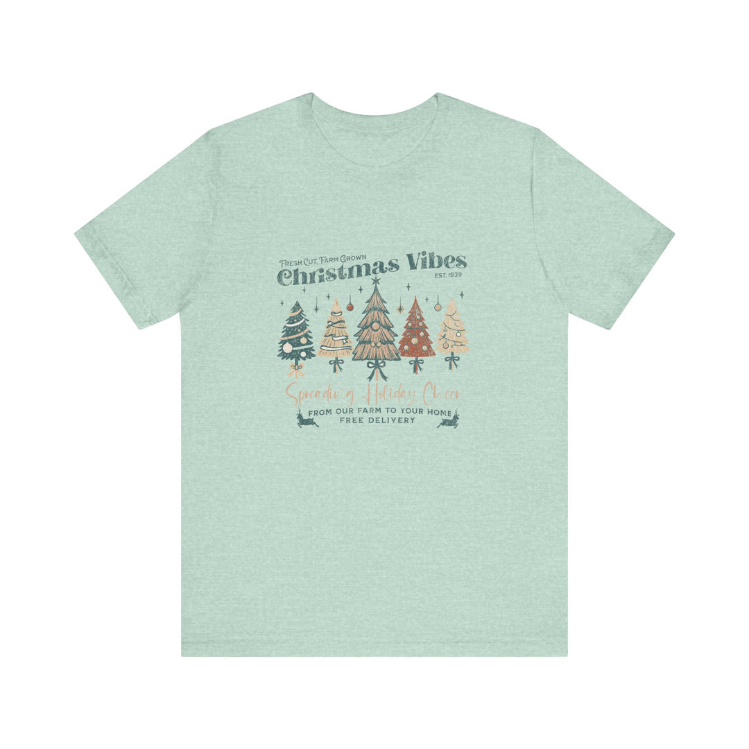 Christmas Vibes Unisex Tee, Holiday Gift, Casual Wear, Family Gathering, Winter Celebration, Unique Christmas Shirt