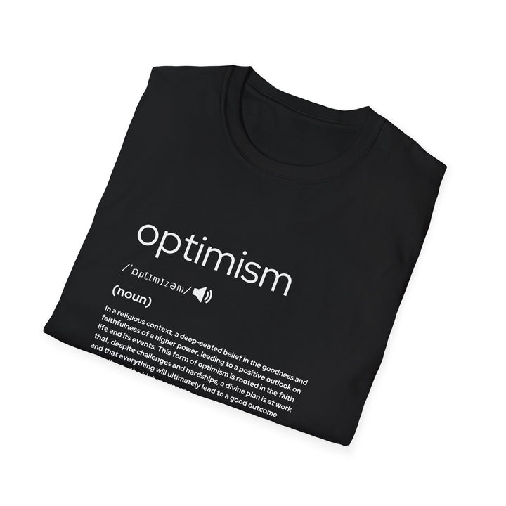 Optimism Definition T-Shirt, Motivational Tee, Gift for Friends, Uplifting Apparel, Perfect for Birthdays, Encouragement Shirt