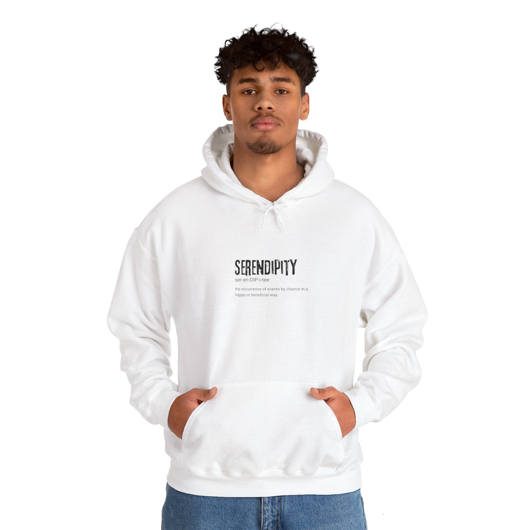 Serendipity Unisex Hoodie, Relaxation Blend, Cotton/Polyester, Plush, Soft, Warm, Kangaroo Pocket, Drawstring, Cozy Sweatshirt