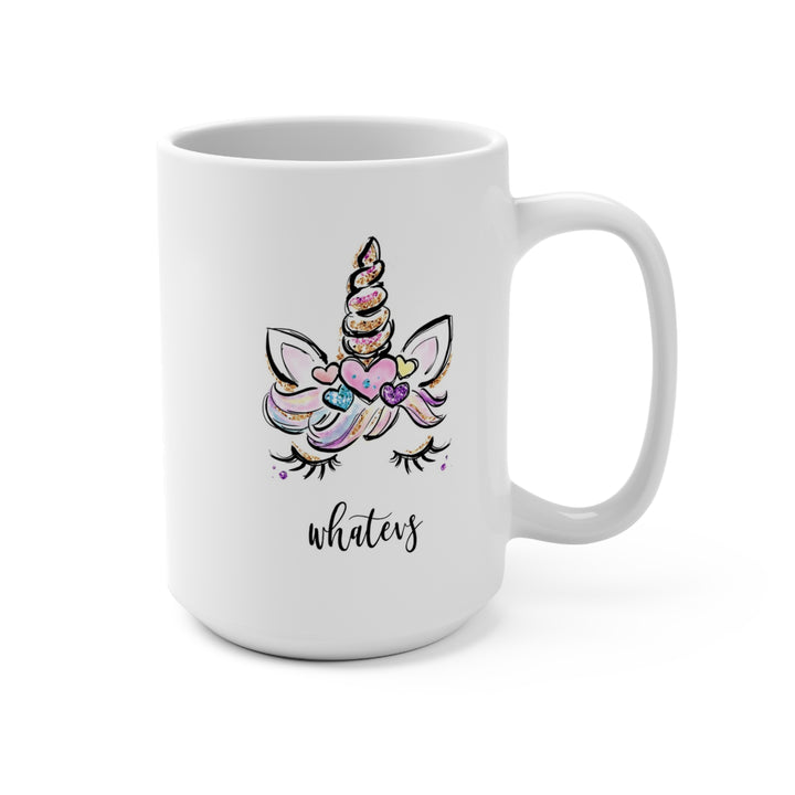 Whatevs Unicorn Mug - 15oz Funny Humorous Gift for Teenager Girls