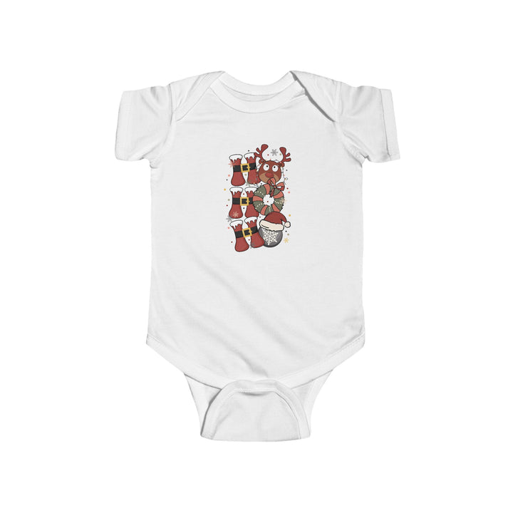 Cute Holiday Reindeer Baby Bodysuit