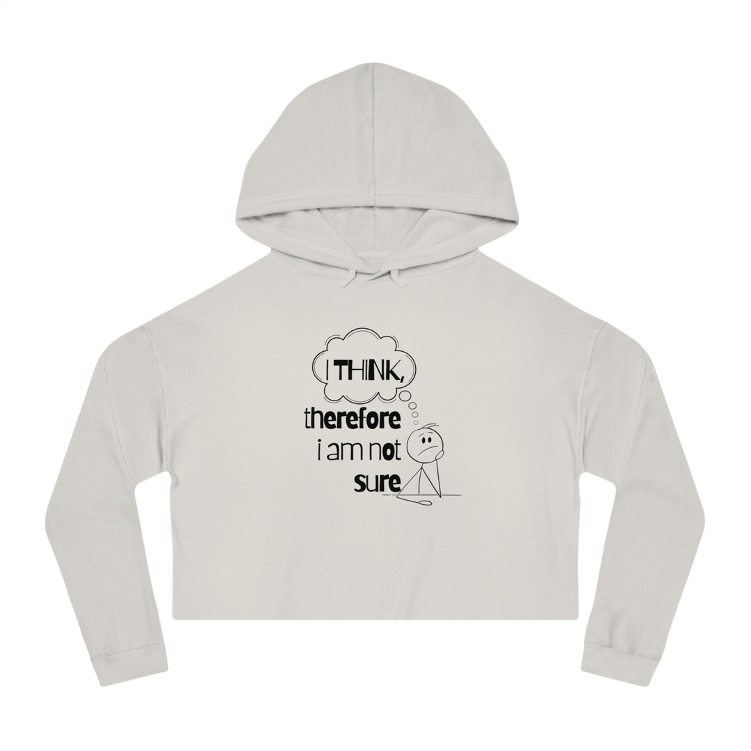 Thought-Provoking Cropped Hoodie - Perfect for Casual Wear, Gift for Intellectuals, Trendy Layer for Any Season, Great for Students, Fun