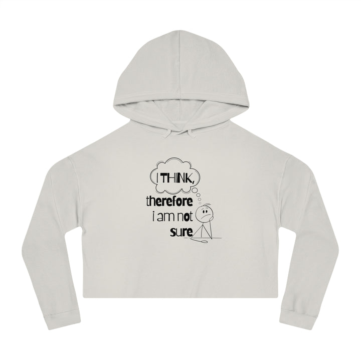 Thought-Provoking Cropped Hoodie - Perfect for Casual Wear, Gift for Intellectuals, Trendy Layer for Any Season, Great for Students, Fun