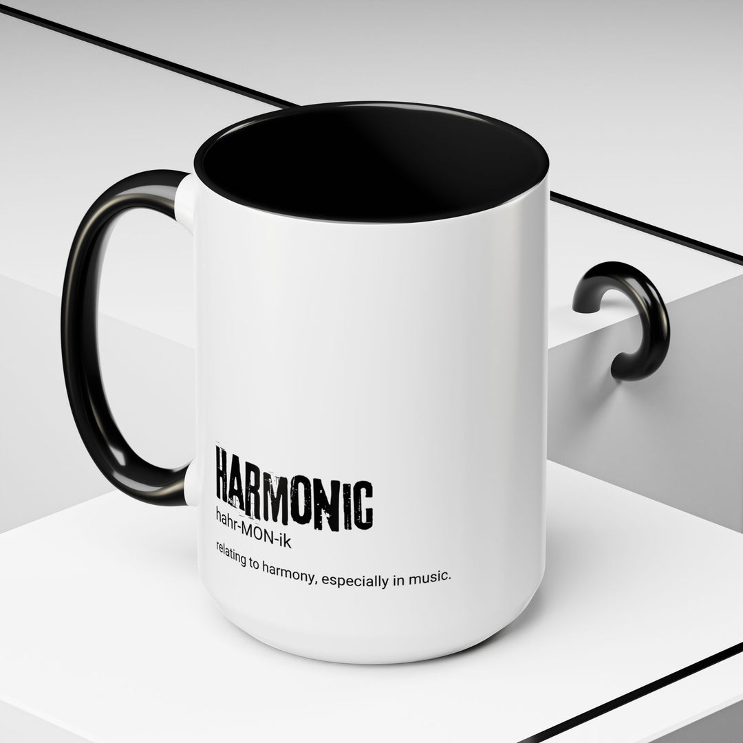 Harmonic Accent Coffee Mug - Perfect for Music Lovers, Unique Gift, Home or Office Decor, 11oz, 15oz, Coffee Lover's Gift