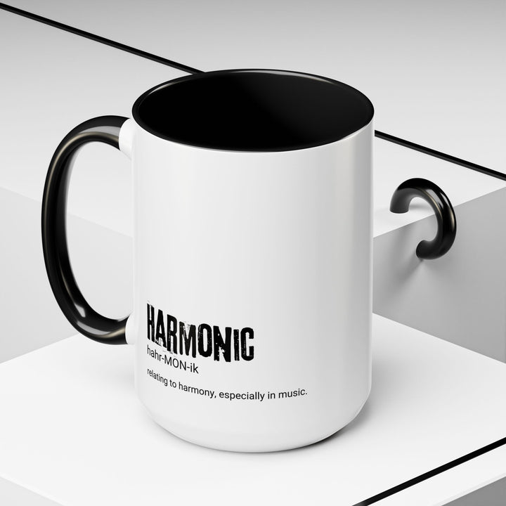 Harmonic Accent Coffee Mug - Perfect for Music Lovers, Unique Gift, Home or Office Decor, 11oz, 15oz, Coffee Lover's Gift