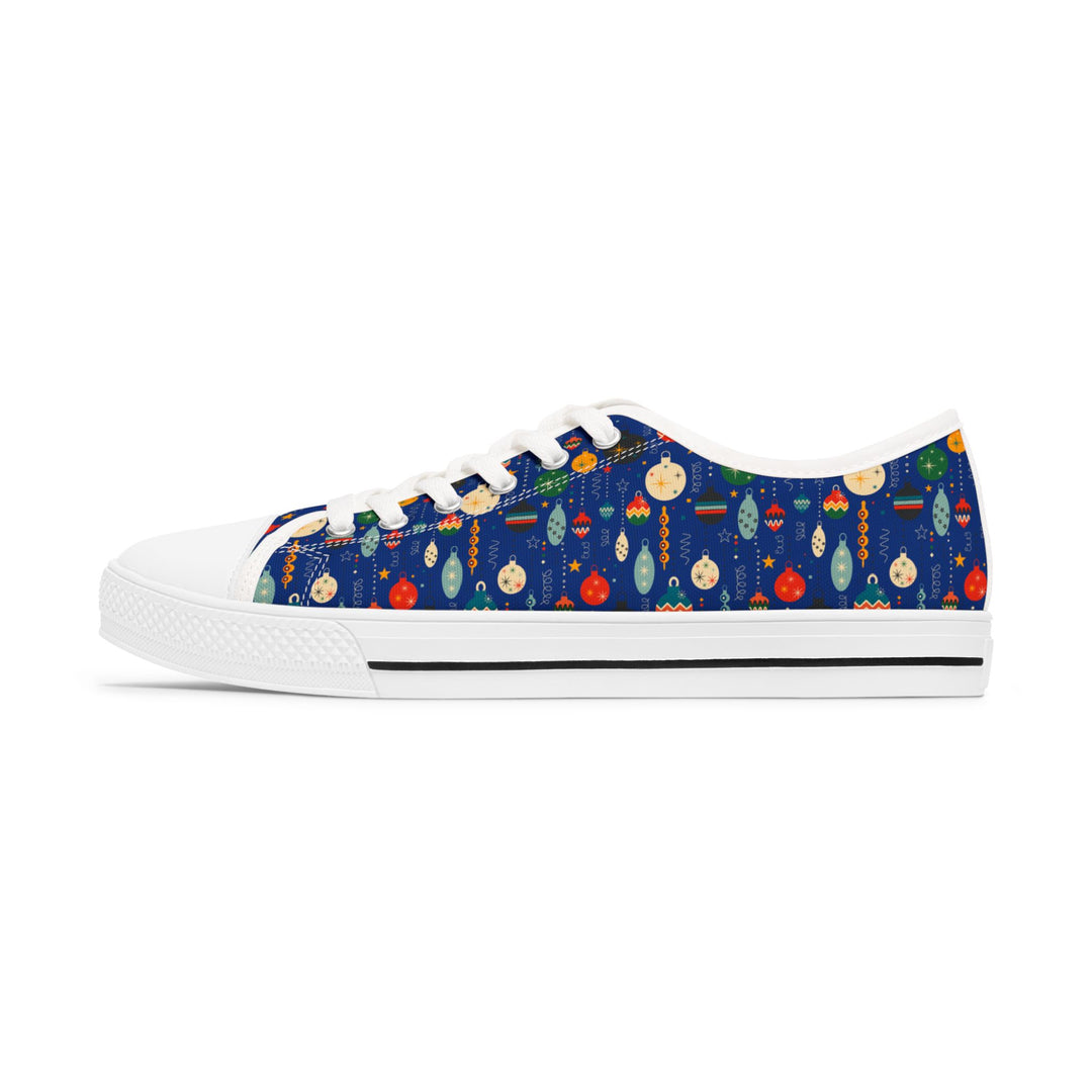 Festive Women's Low Top Sneakers | Holiday Ornament Design