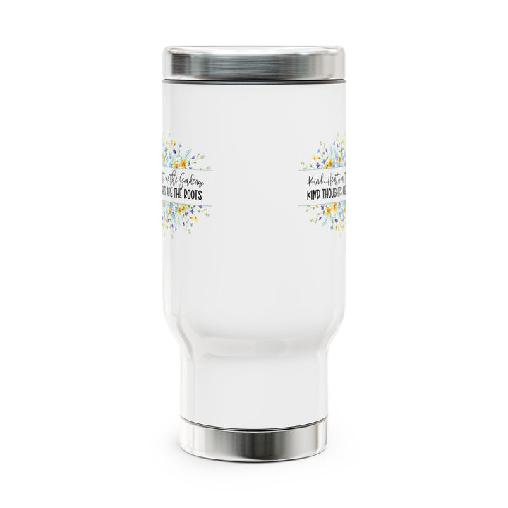 Inspirational Travel Mug - "Kind Thoughts Are the Roots" - Perfect for Gifts, Coffee Lovers, Travel, Office, and Wellness