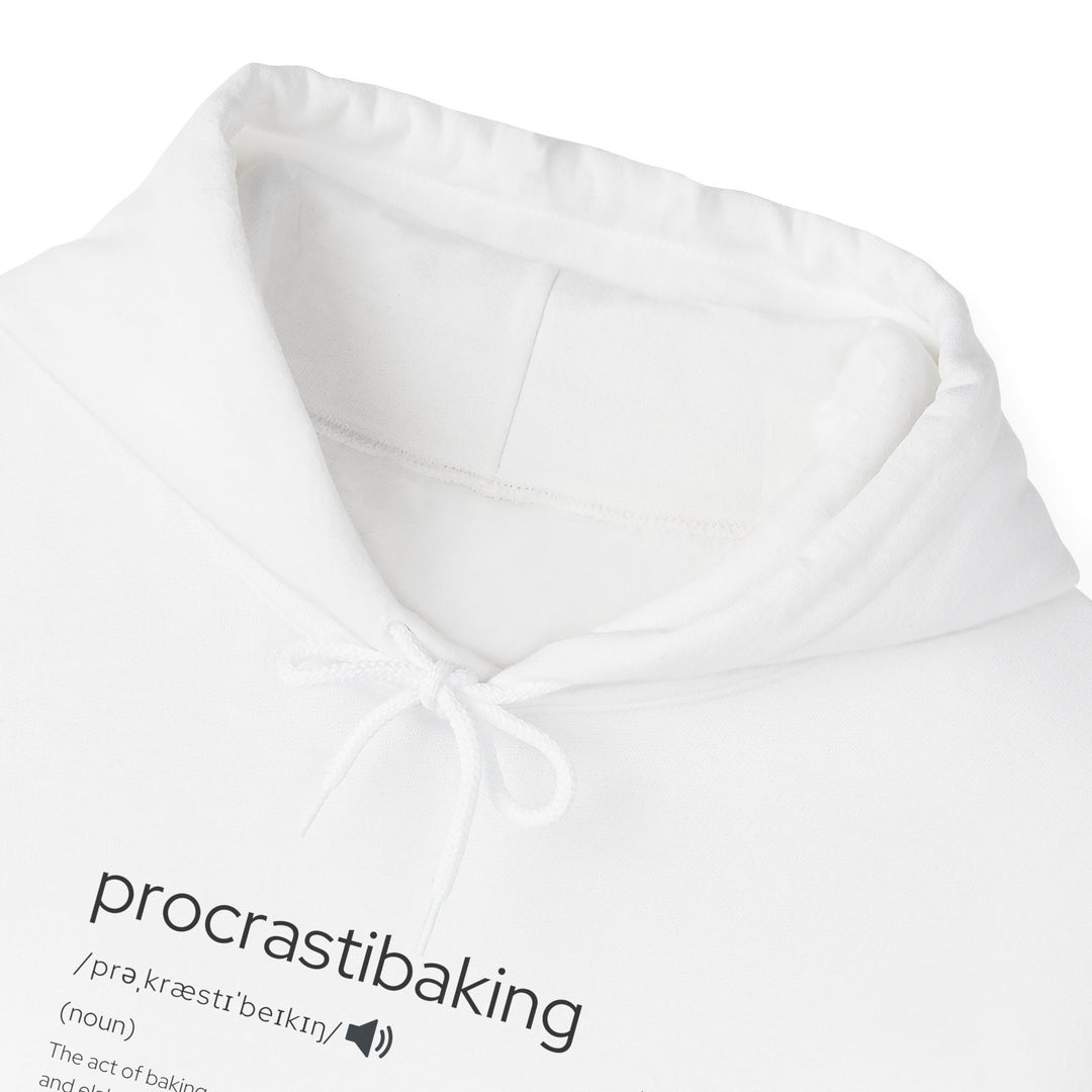 Procrasti-Baking Sweatshirt, Cozy Hoodie for Baking Lovers, Funny Gift for Home Bakers, Chill Vibes, Ideal for Birthdays