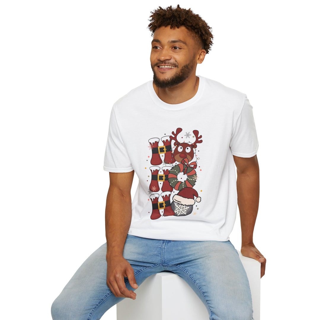 Festive Holiday Unisex T-Shirt: 'Ho Ho Ho' Christmas Cheer