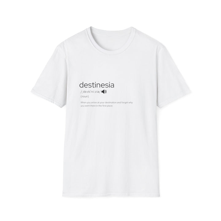 Minimalist Destinesia Unisex T-Shirt, Soft Cotton Tee, Ideal for Travelers, Gift for Adventurers, Casual Wear, Inspirational Shirt