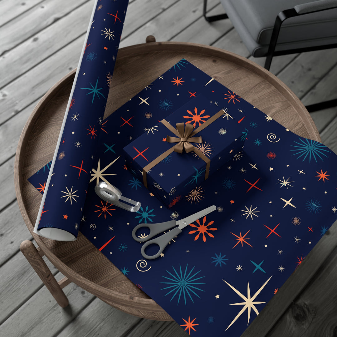 Starry Night Gift Wrap Papers - Festive Wrapping Paper for Holidays and Celebrations