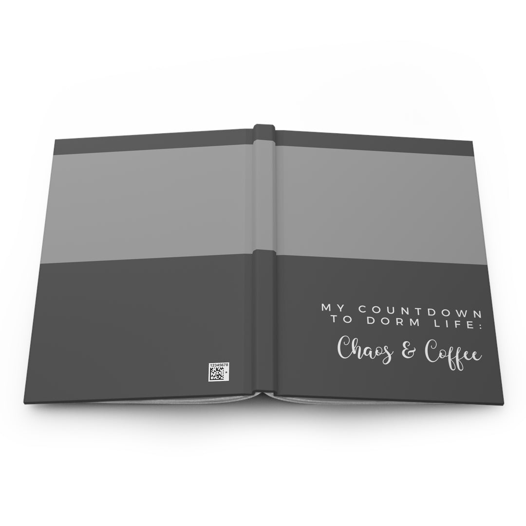 Dorm Life Chaos & Coffee Hardcover Journal Gray - Perfect for Creative Minds