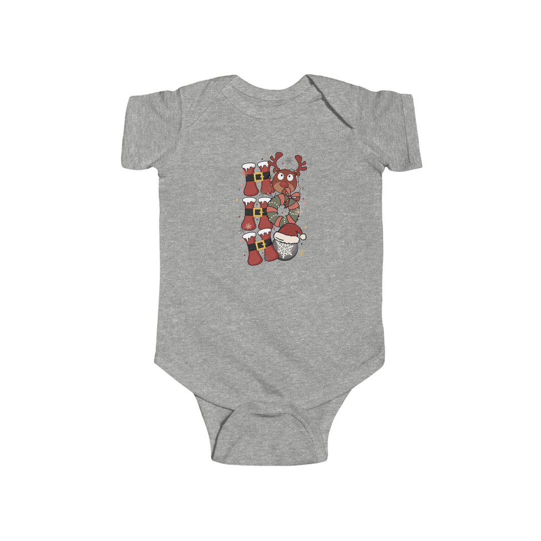 Cute Holiday Reindeer Baby Bodysuit