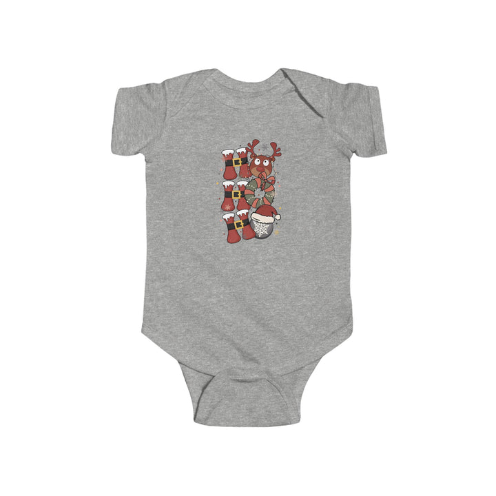 Cute Holiday Reindeer Baby Bodysuit