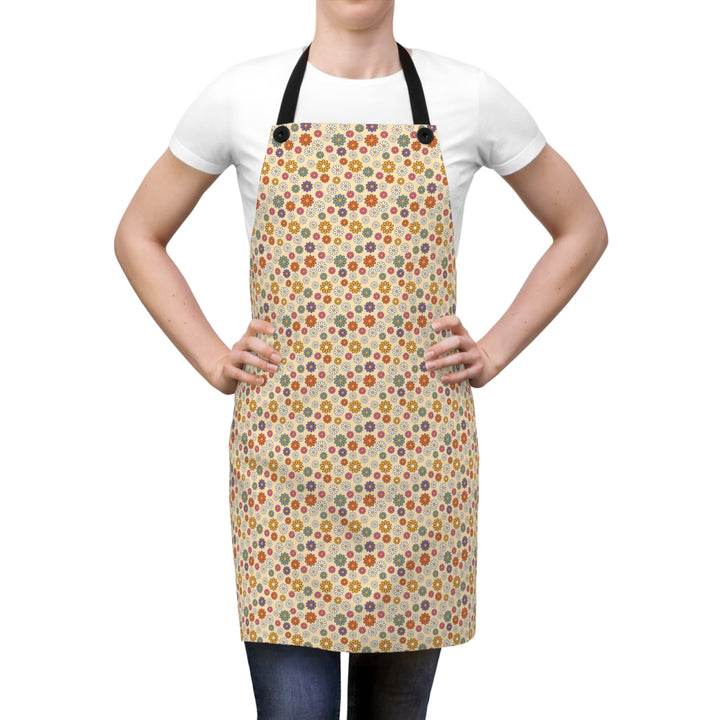 Floral Pattern Kitchen Apron for Baking & Cooking