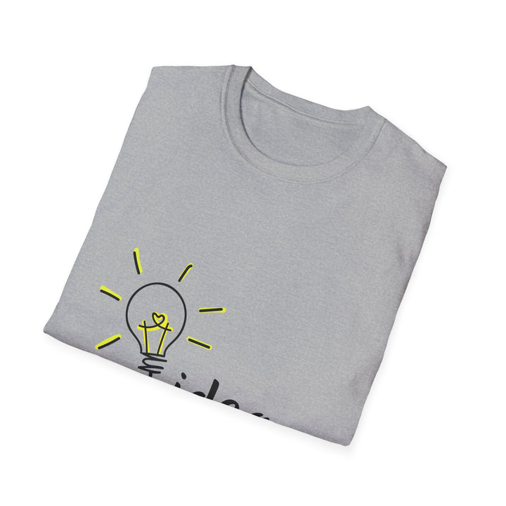 Light Bulb Idea Unisex Softstyle T-Shirt, Motivational Shirt, Gift for Creatives, Inspirational Tee, Casual Wear, Everyday Comfort