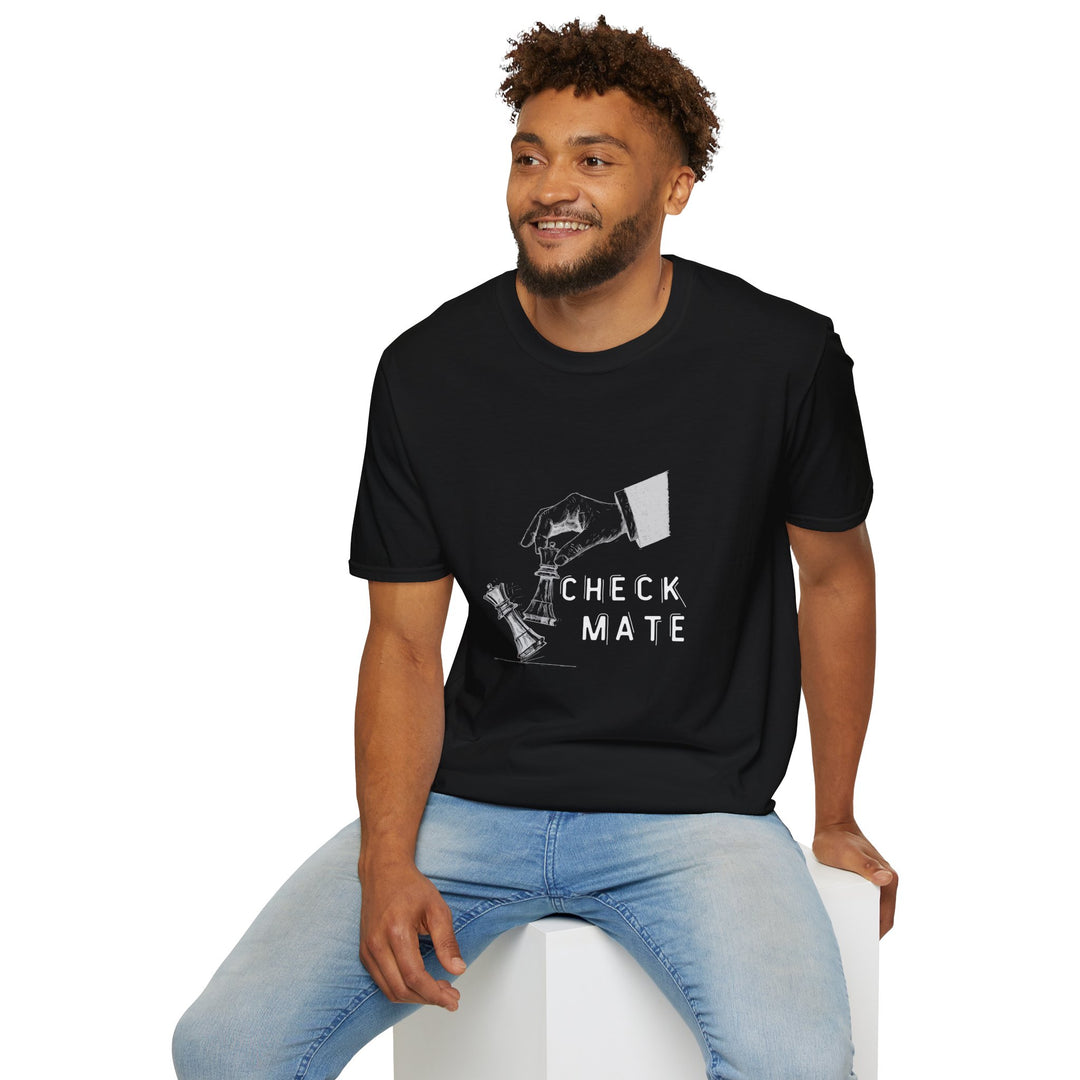 Check Mate Unisex Softstyle T-Shirt - Perfect for Chess Lovers, Game Night, Casual Wear, Gift for Players, Unique Graphic Tee