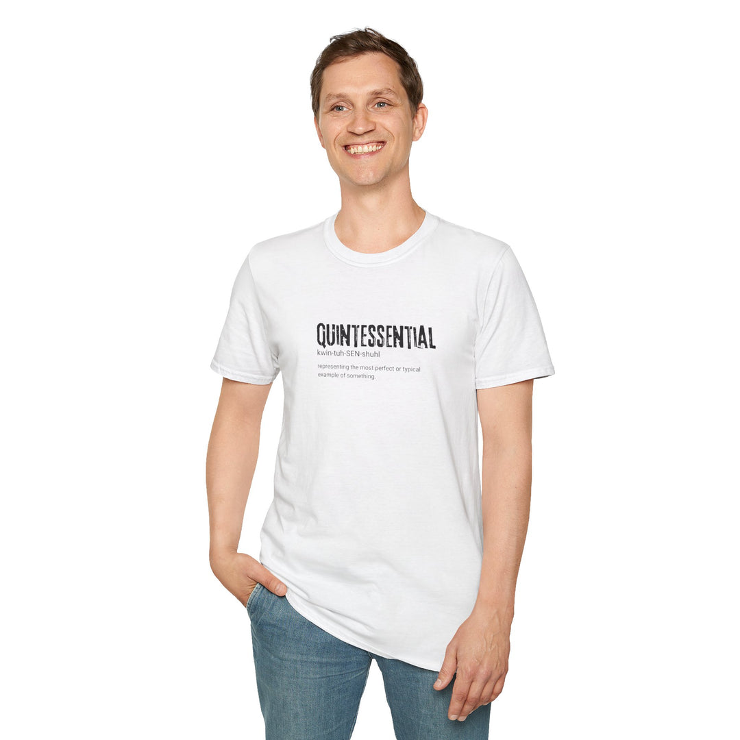 Quintessential Unisex Softstyle T-Shirt, Casual Graphic Tee, Gift for Friends, Everyday Wear, Perfect for Any Occasion, Minimalist Design