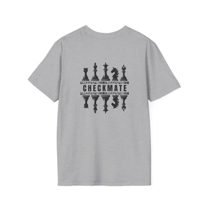 Check Mate Unisex Softstyle T-Shirt, Chess Lover Gift, Casual Game Top, Mens Women Tee, Unique Gift for Players