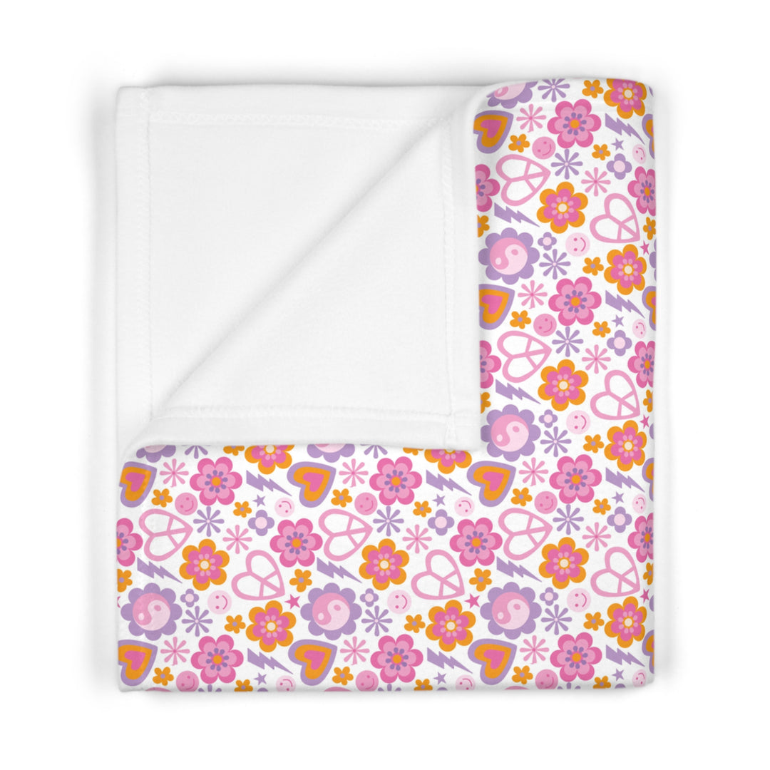 Floral Soft Fleece Baby Blanket - Cozy Nursery Essential