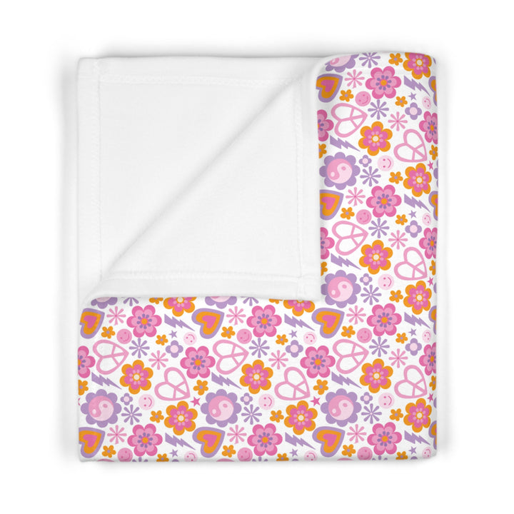 Floral Soft Fleece Baby Blanket - Cozy Nursery Essential