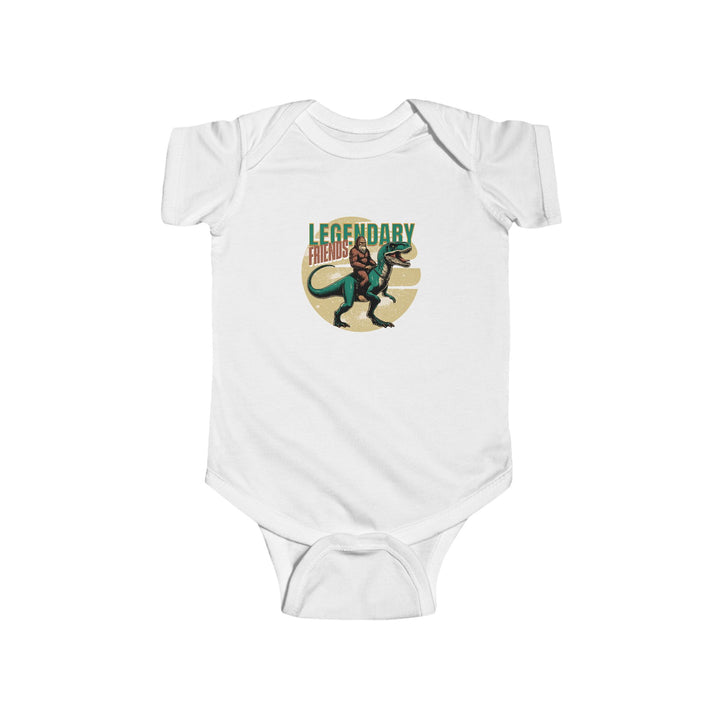 Legendary Friends Dinosaur Infant Bodysuit Cute Baby Onesie for Dino Lovers