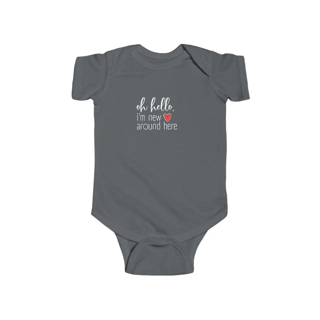 Adorable Infant Bodysuit - Perfect for Newborns Baby Showers Gift New Parents Cute Outfit Everyday Wear - Charcoal / NB