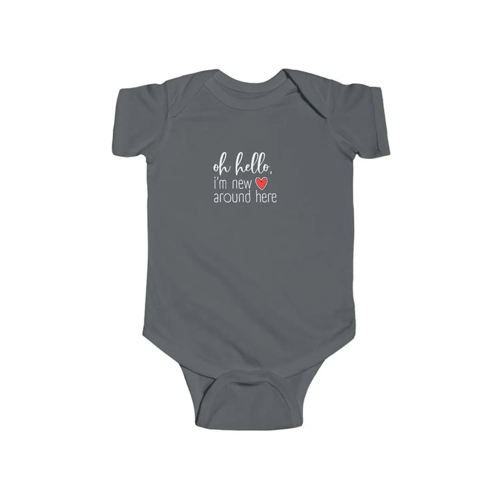 Adorable Infant Bodysuit - Perfect for Newborns Baby Showers Gift New Parents Cute Outfit Everyday Wear - Charcoal / NB