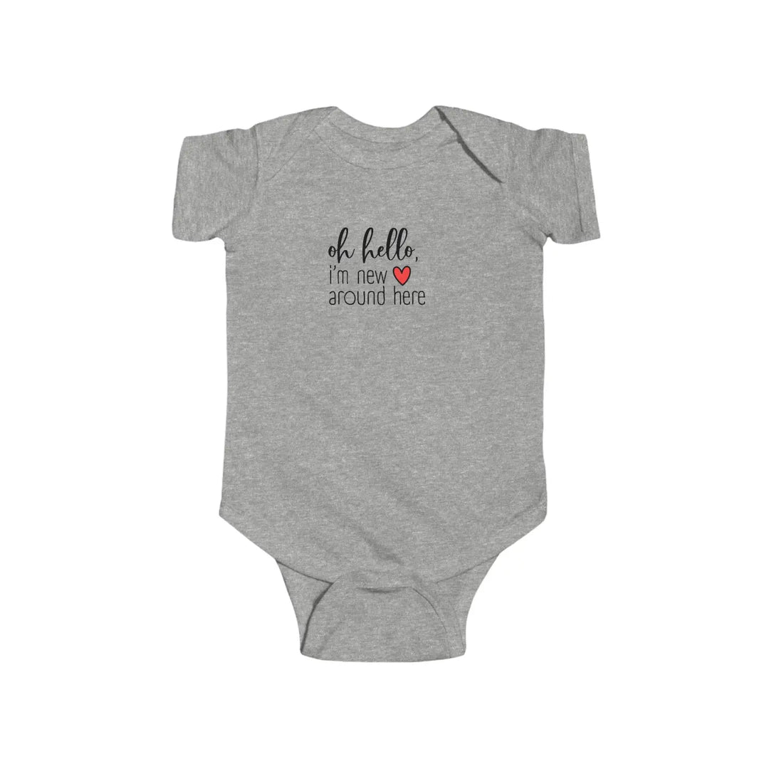 Adorable Infant Bodysuit - Perfect for Newborns Baby Showers Gift New Parents Cute Outfit Everyday Wear - Heather / NB