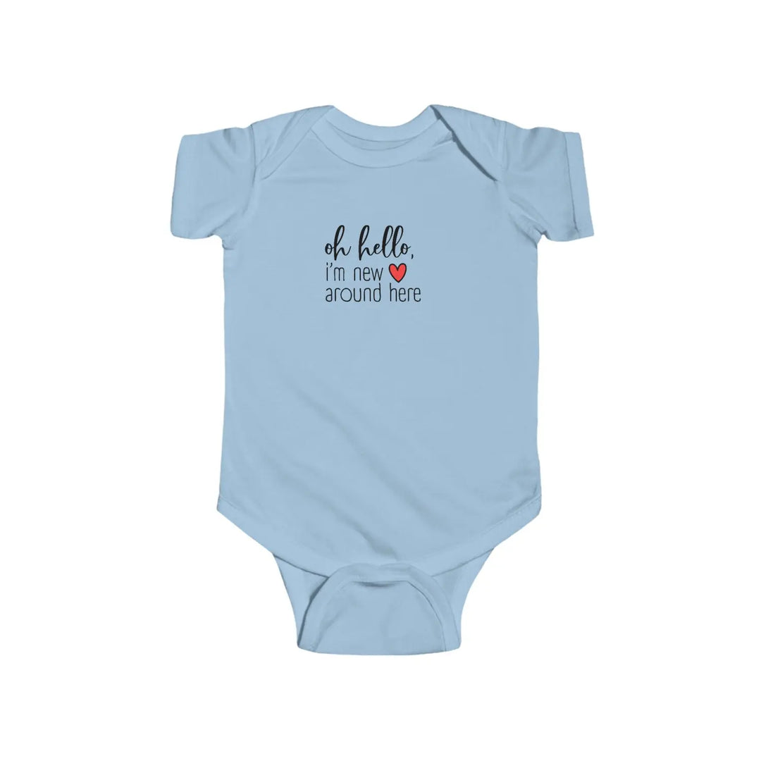 Adorable Infant Bodysuit - Perfect for Newborns Baby Showers Gift New Parents Cute Outfit Everyday Wear - Light Blue