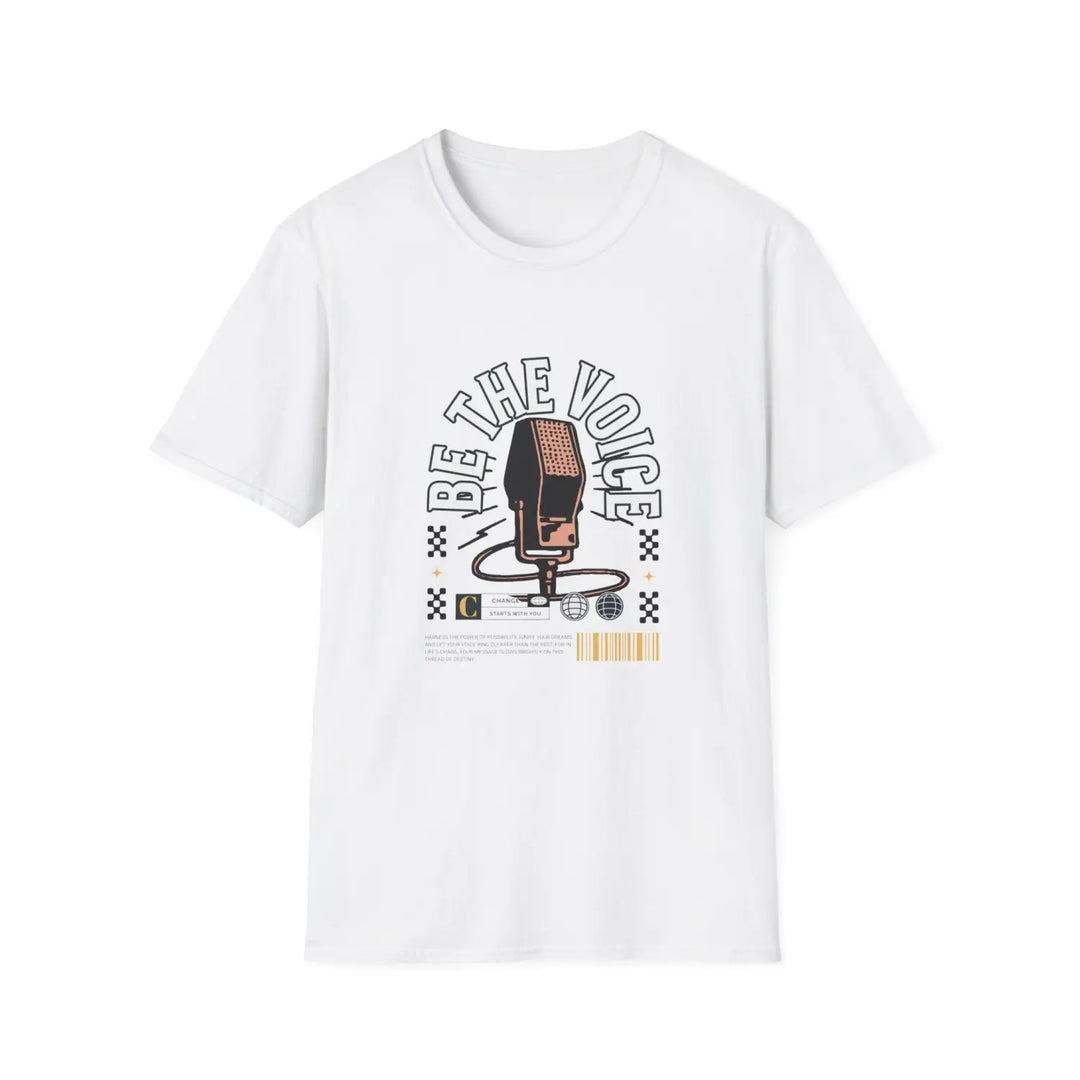 Be The Voice T-Shirt - Unisex Softstyle Tee Music Lover Gift Concert Apparel Casual Wear Creative Expression - XS