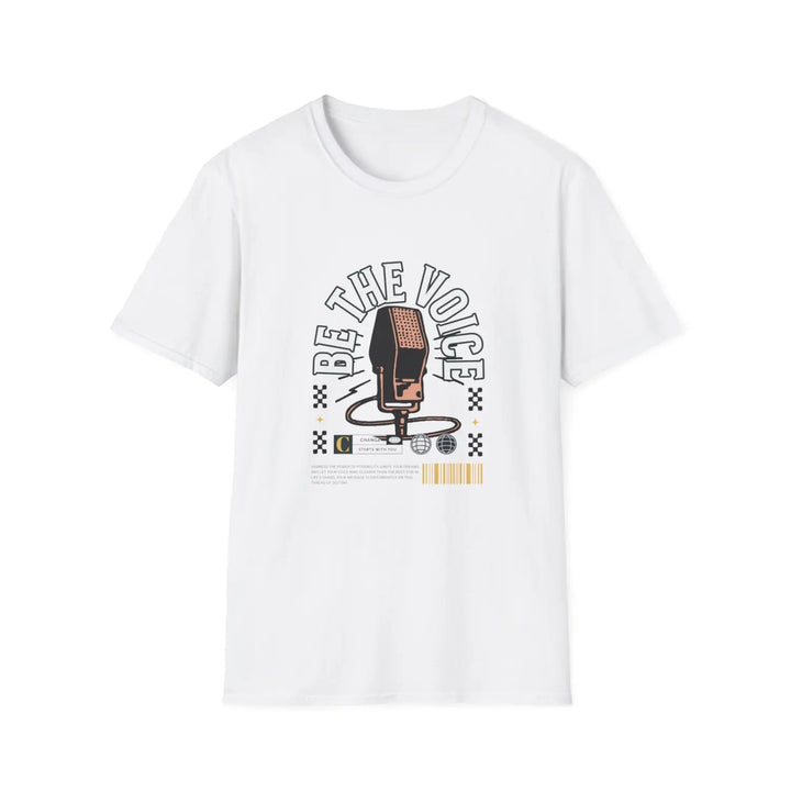 Be The Voice T-Shirt - Unisex Softstyle Tee Music Lover Gift Concert Apparel Casual Wear Creative Expression - XS