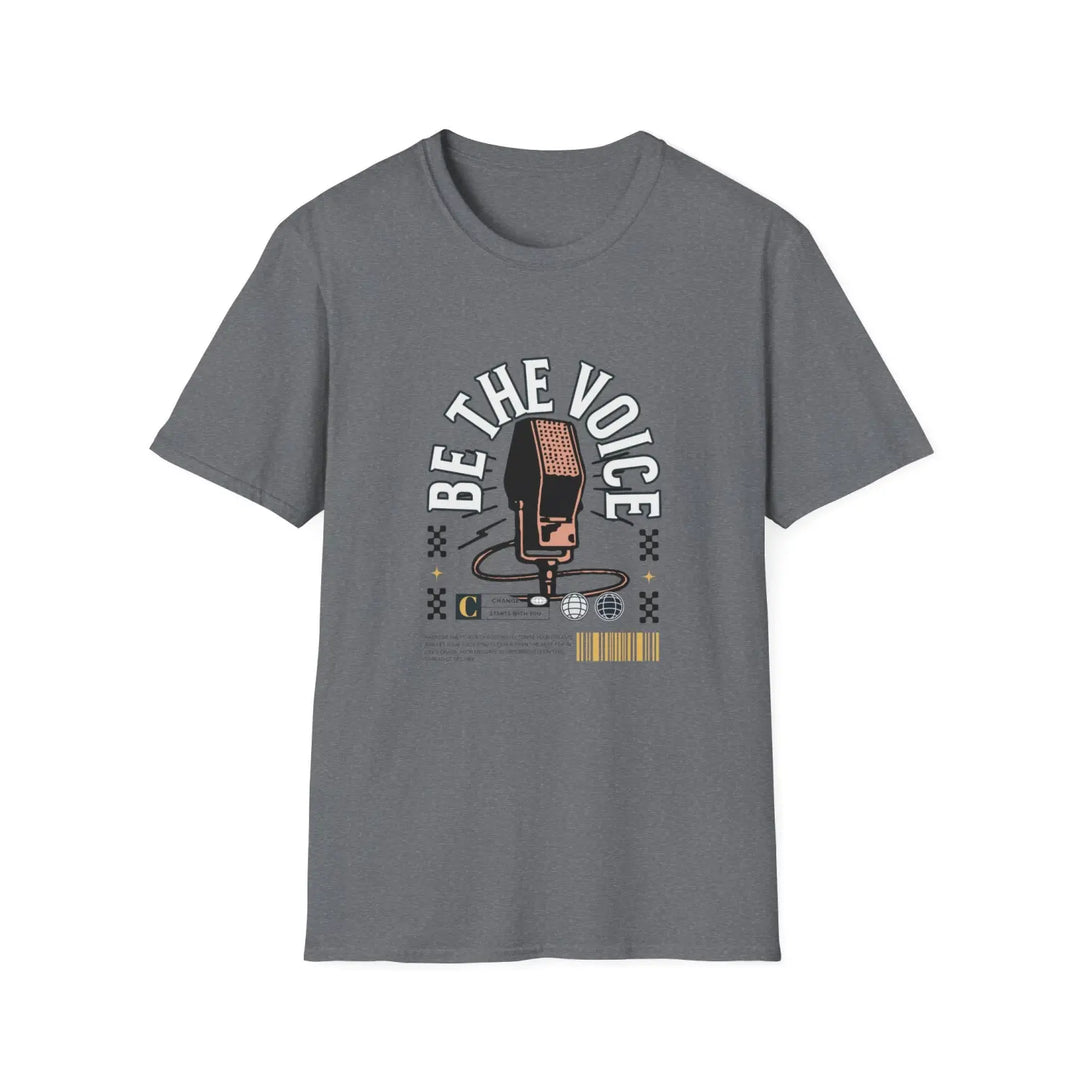 Be The Voice T-Shirt - Unisex Softstyle Tee Music Lover Gift Concert Apparel Casual Wear Creative Expression - S