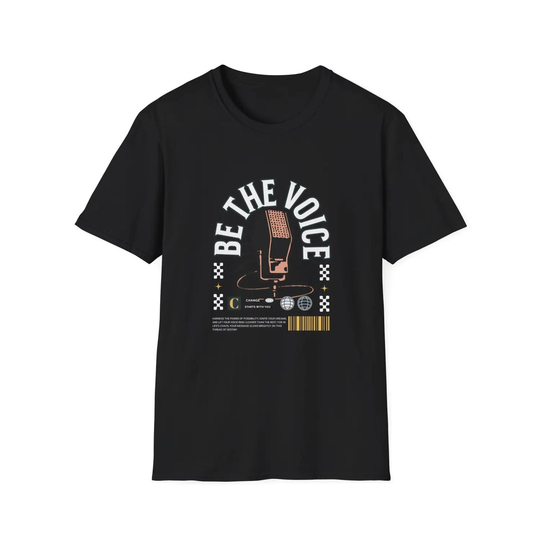 Be The Voice T-Shirt - Unisex Softstyle Tee Music Lover Gift Concert Apparel Casual Wear Creative Expression - XS