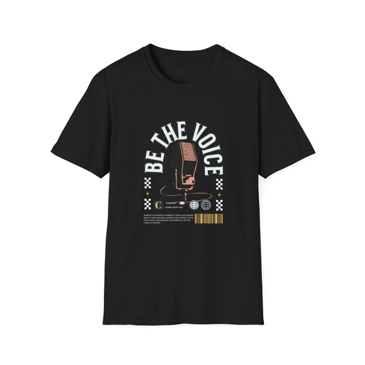 Be The Voice T-Shirt - Unisex Softstyle Tee Music Lover Gift Concert Apparel Casual Wear Creative Expression - XS