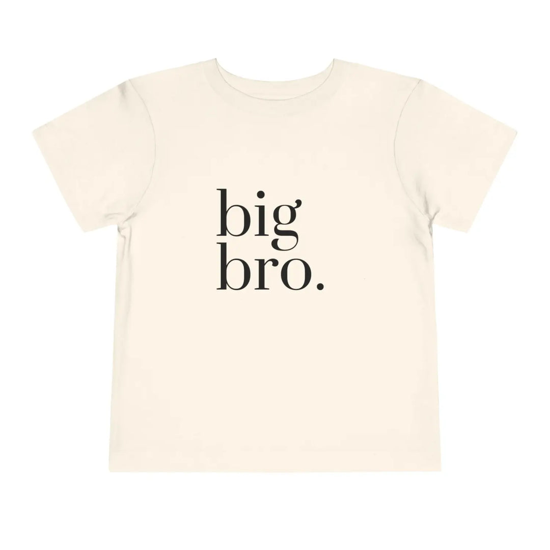 Big Brother Toddler Tee Cute Sibling Shirt Gift Birthday Outfit Bro Family Celebration Wear - Natural / 2T - Kids